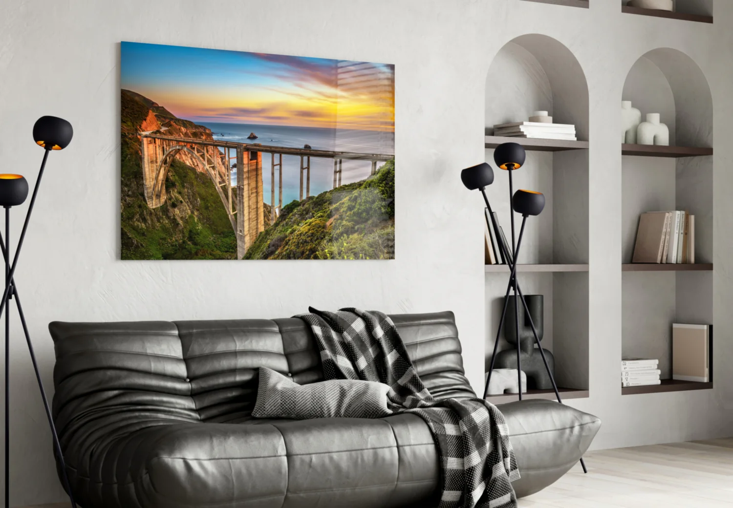Bixby Creek Bridge Glass Wall Art - Image 4