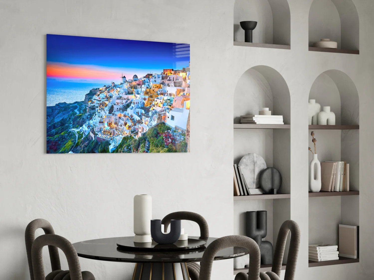 Santorini Glass Wall Art - Image 5