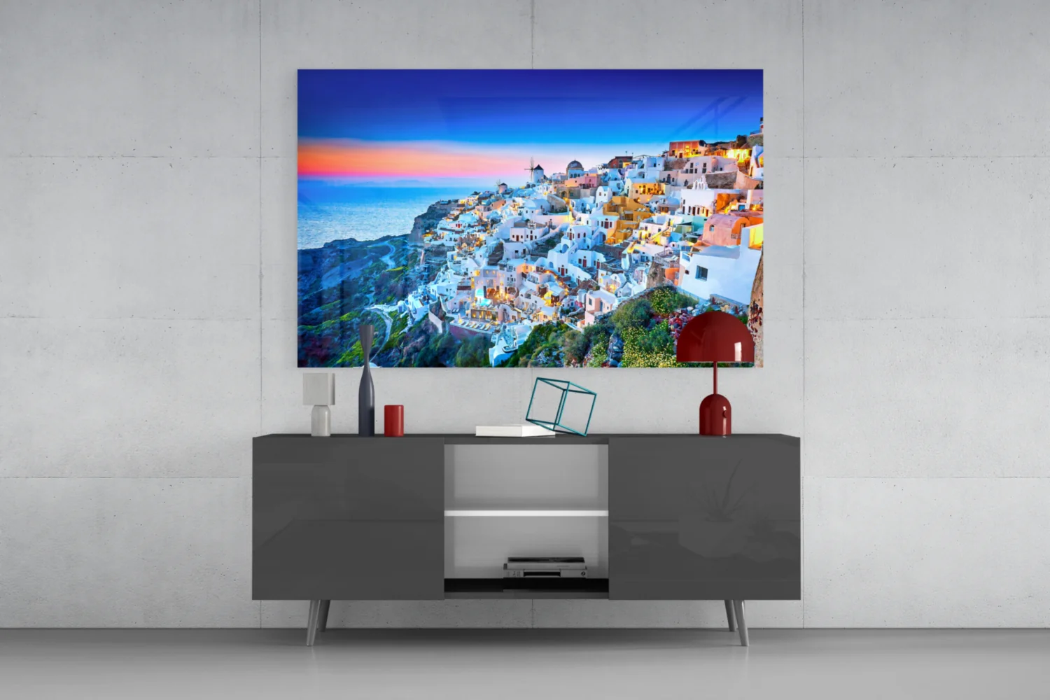 Santorini Glass Wall Art - Image 8