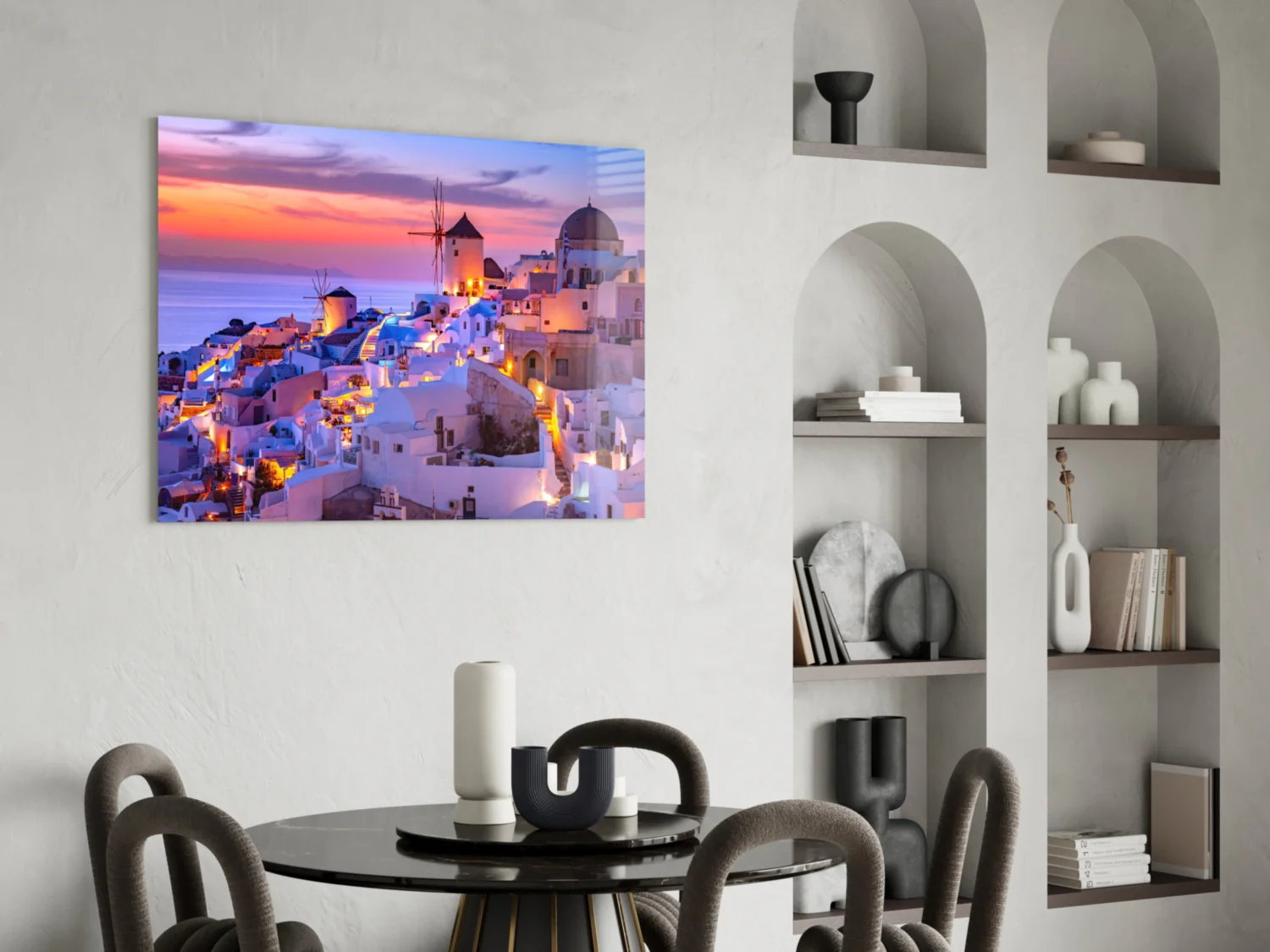 Santorini Glass Wall Art - Image 5