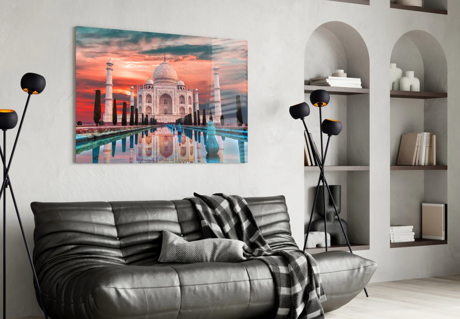 Taj Mahal Glass Wall Art - Image 4