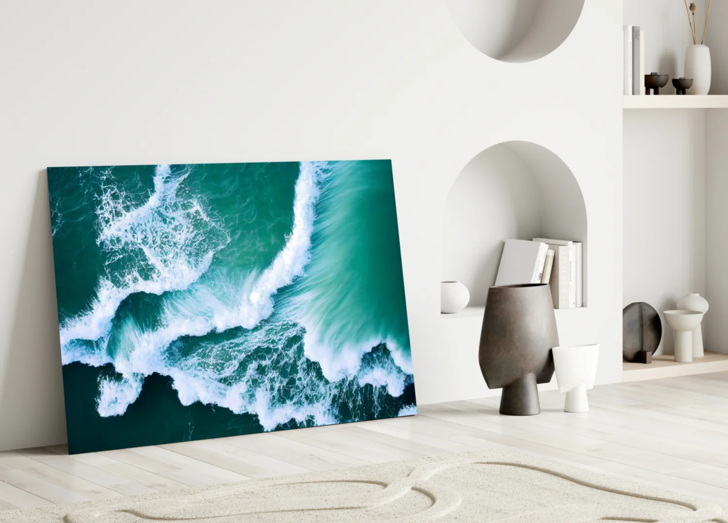 Waves Glass Wall Art - Image 3