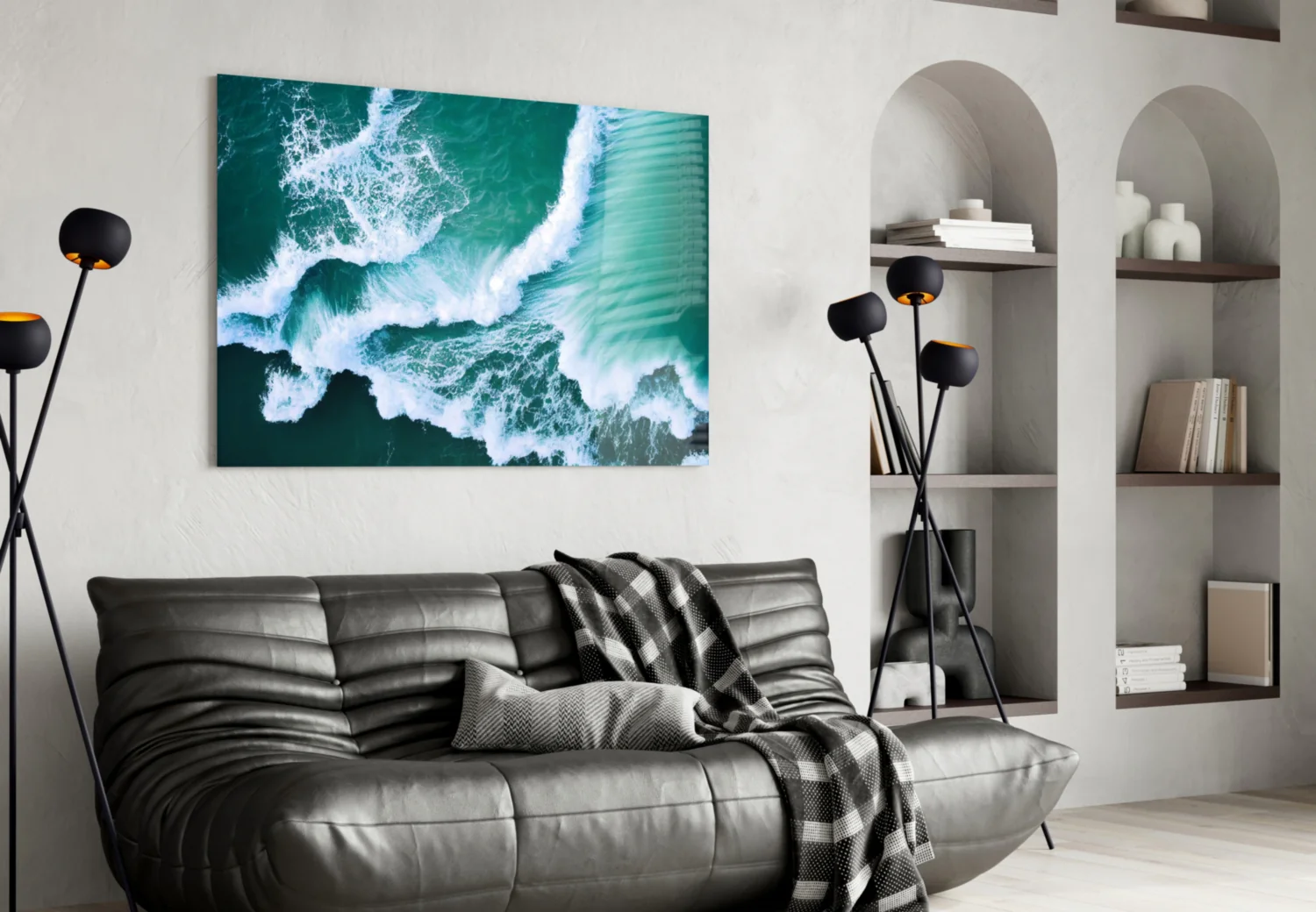 Waves Glass Wall Art - Image 4